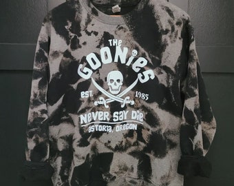 Goonies Sweatshirt, The Goonies Hoodie, Goonies, Movie shirt, Goonies, Goonies Merch, Film Gift, Bleach Sweatshirt, Tie Dye, Skull Shirt