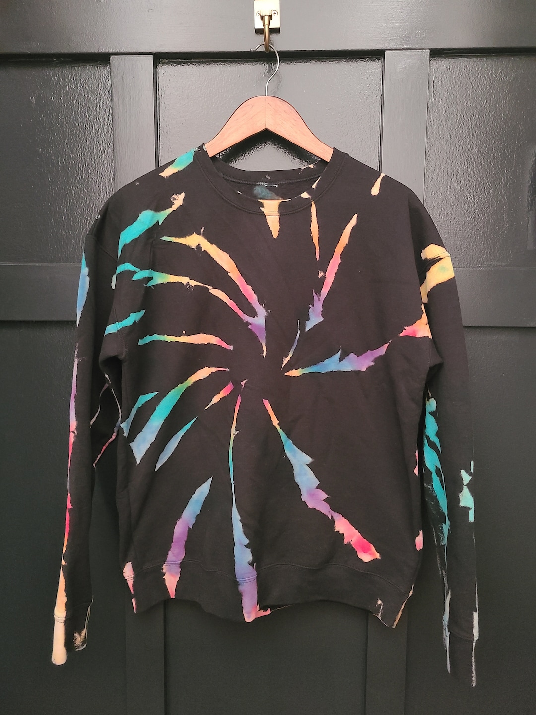 Rainbow Tie Dye Print Women's Sweatshirt