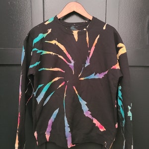 Rainbow Reverse Tie Dye Blank Sweatshirt/ Rainbow Tie Dye Sweatshirt/ Tie Dye Sweatshirt/ Tie Dye