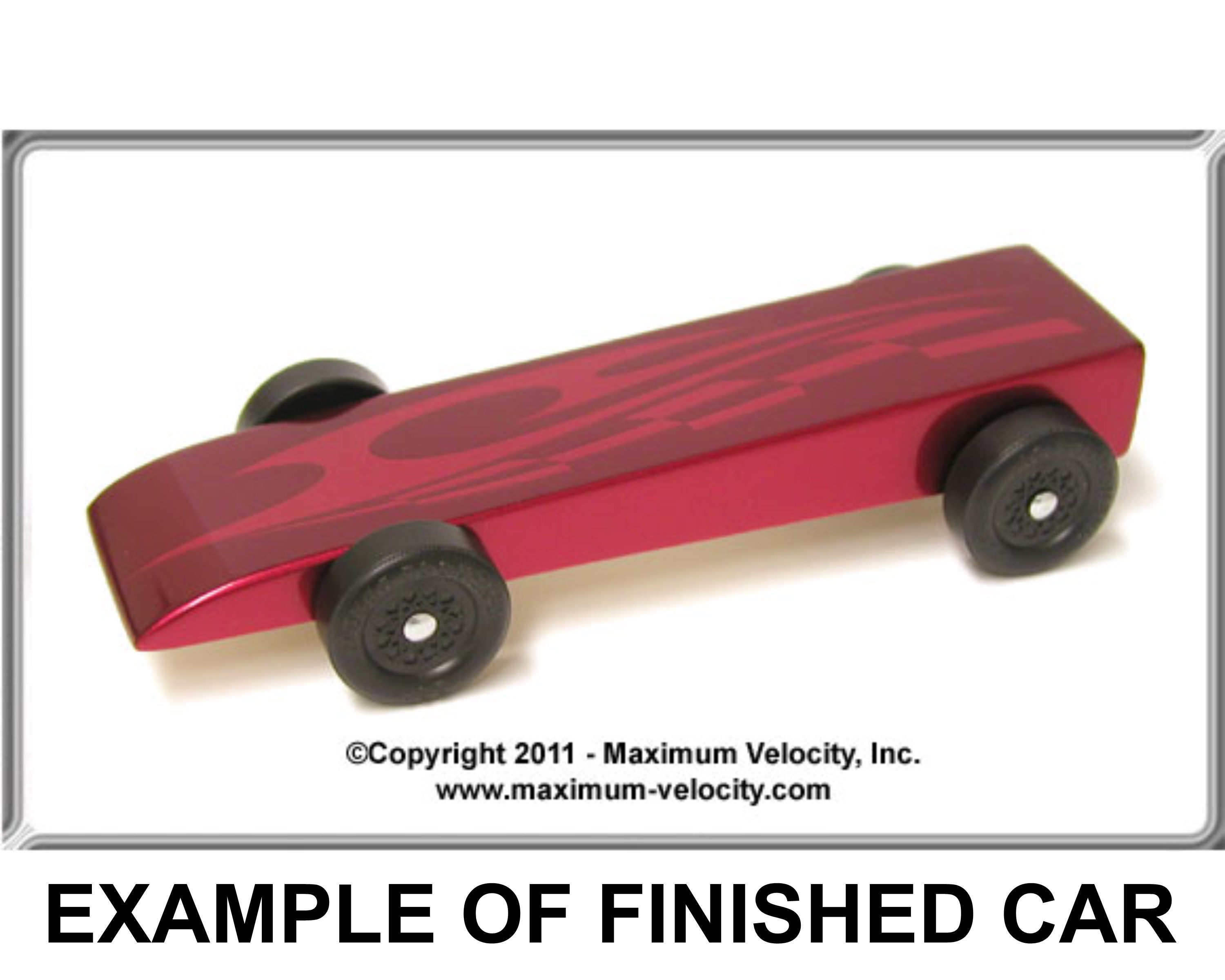 Precut Wedge Car Pinewood Derby Car Bundle Includes Body, Weight