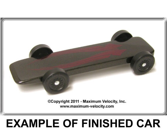 Pre-cut Wing Bundle Pinewood Derby Car– Includes Body, Weight, Wheels,  Axles, Graphite Lubricant - Unfinished