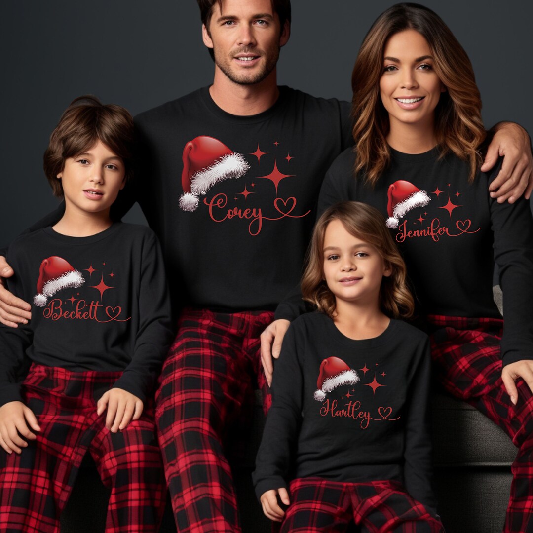 Family Christmas PJ Shirts / Matching Christmas PJ Family Set Etsy UK