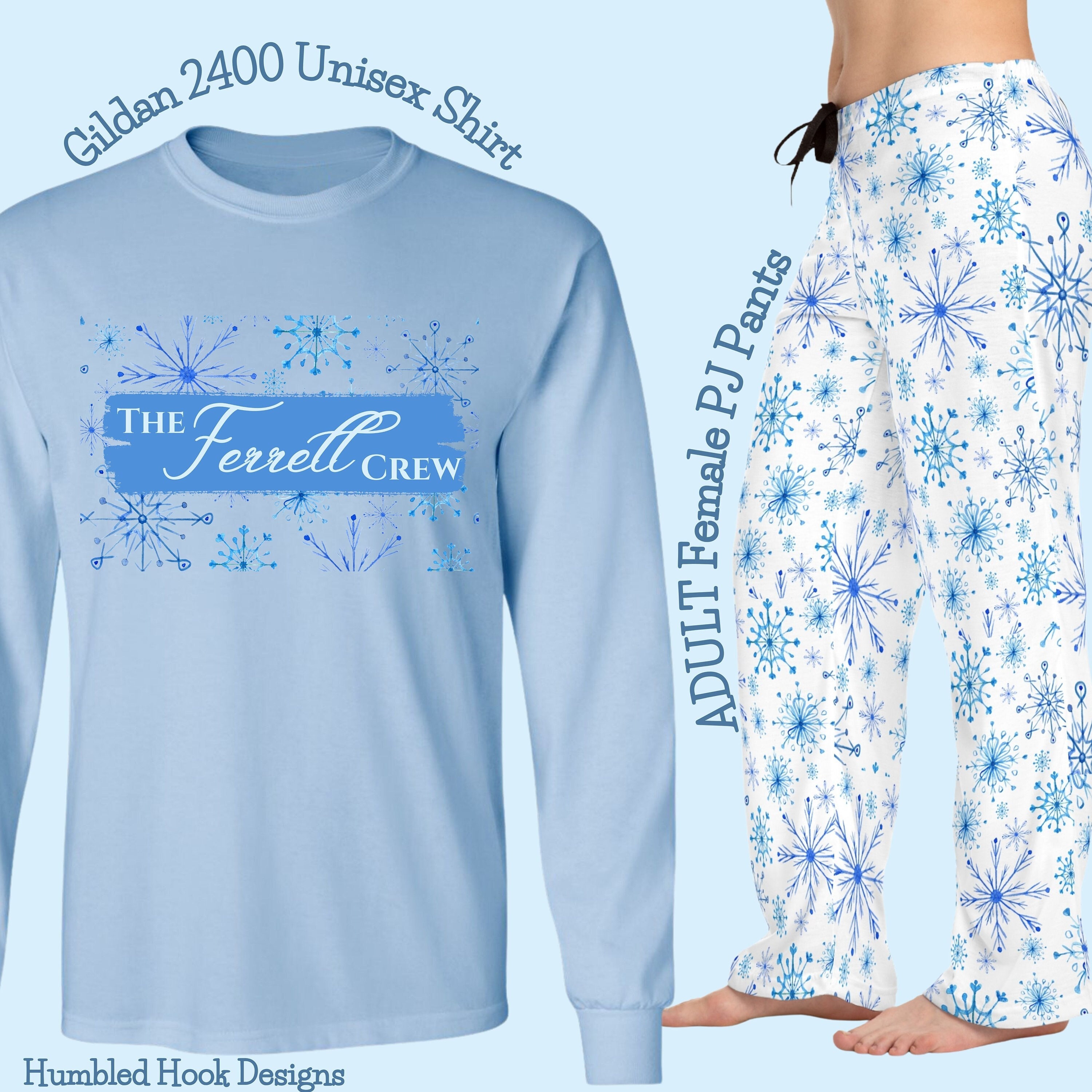 Fleece Pajama Pants - Light gray/snowflakes - Ladies