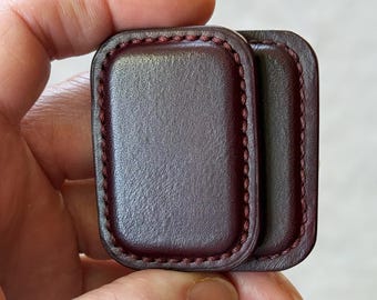 Rectangular Magnetic Leather Fidget Slider, Silent Toy for Adults
