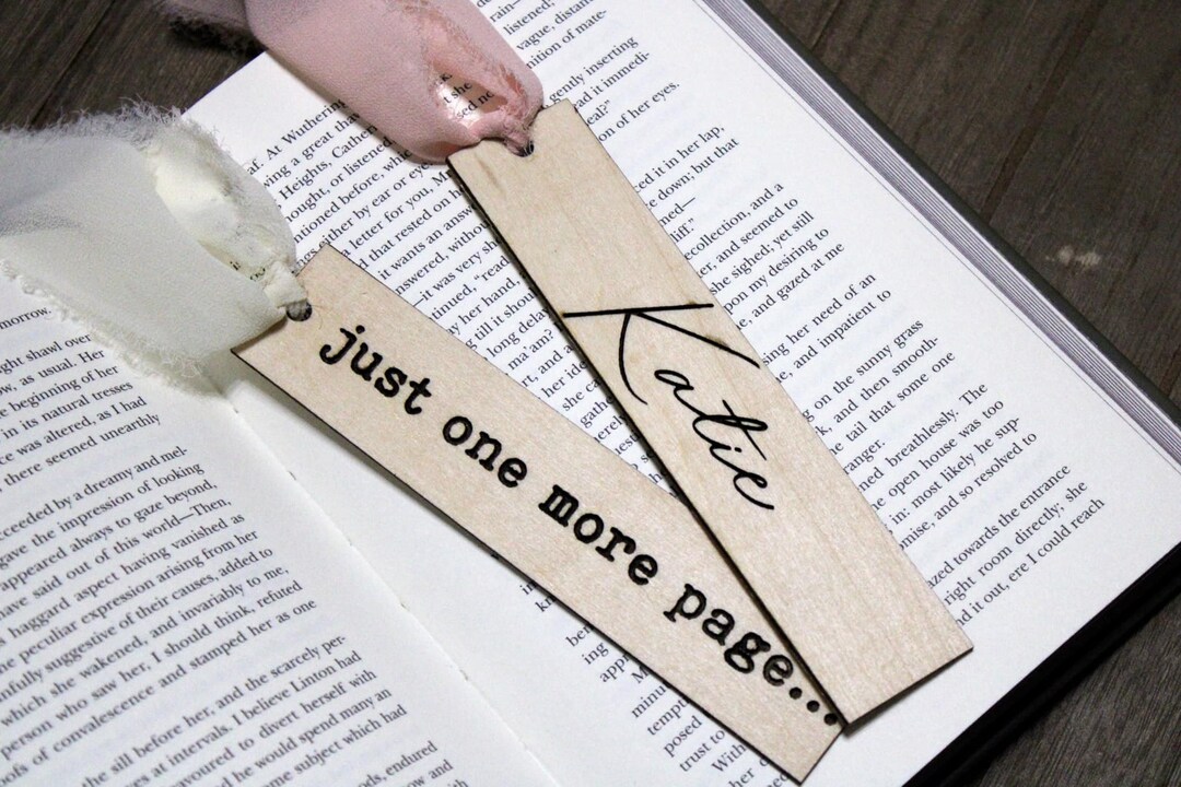 Wood Engraved Bookmark, Personalized Bookmark, Custom Bookmark - Etsy