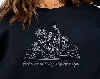 Book Magic Unisex Heavy Blend Crewneck Sweatshirt, Book Lover, Fantasy, Escape, Reading Shirt, Reader Gift, Teacher Gift, Book Nerd