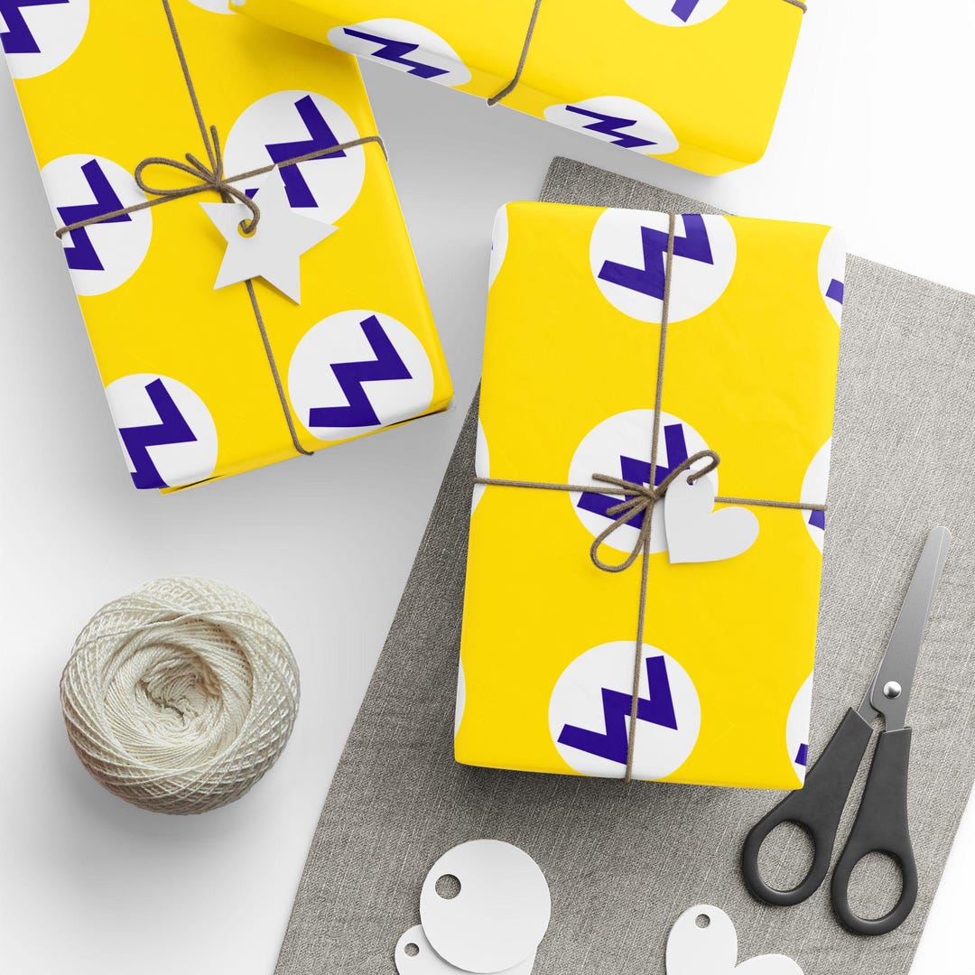 Wrapping Paper, Retro Plumbing Game Character Inspired Evil Crazy ...