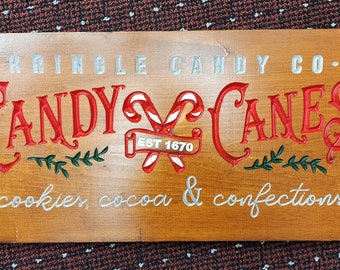 Christmas Sign Candy Canes