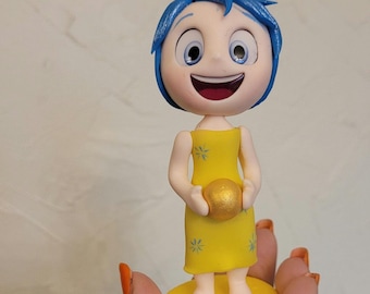 Handmade Inside Out Cake Topper Figures | Cold Porcelain Keepsake