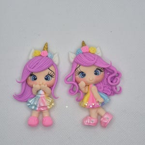 Unicorn Clay Doll for bows | Enchanted Hair Bow DIY | Clay Dolls Flatback | Plastic Free | Jasmine Clay Doll figure |  Clay Doll figure