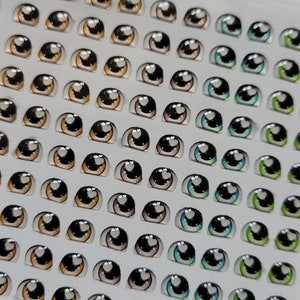 Ojos de resina para muñecas de arcilla - Ojos para muñecas - Ojos de resina - 4 colores - Manualidades para muñecas de arcilla - Arcilla polimérica - Porcelana fría