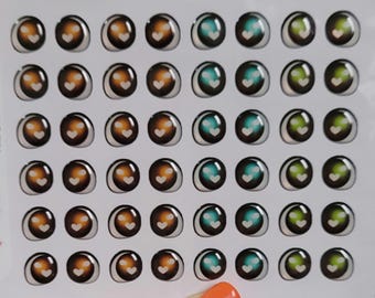 Resin Doll Eyes – Mixed Colors, Clay Doll DIY