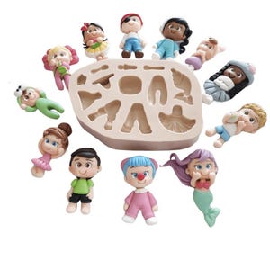 Multy Clay Dolls Silicone Mould. Create a huge variety of styles