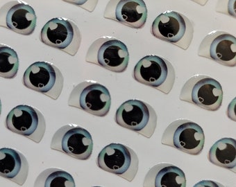 Resin Doll Eyes – 7mm x 6mm, DIY Clay Doll Supplies