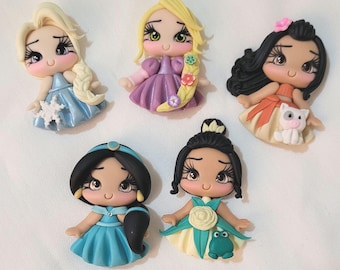 Handmade Cold Porcelain Princess Flatback Cabochons: DIY Bow Embellishments