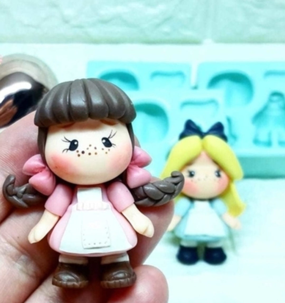 Sweet Clay Doll Silicone Mould Clay Dolls Clay Doll Mold Etsy