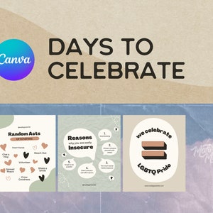 Days to Celebrate Canva Templates for Nonprofits