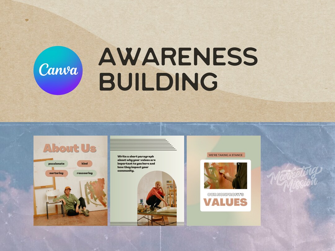 Canva Templates for Awareness Building for Nonprofits Etsy