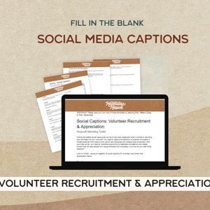 Volunteer Appreciation Social Media Captions Templates for Nonprofits