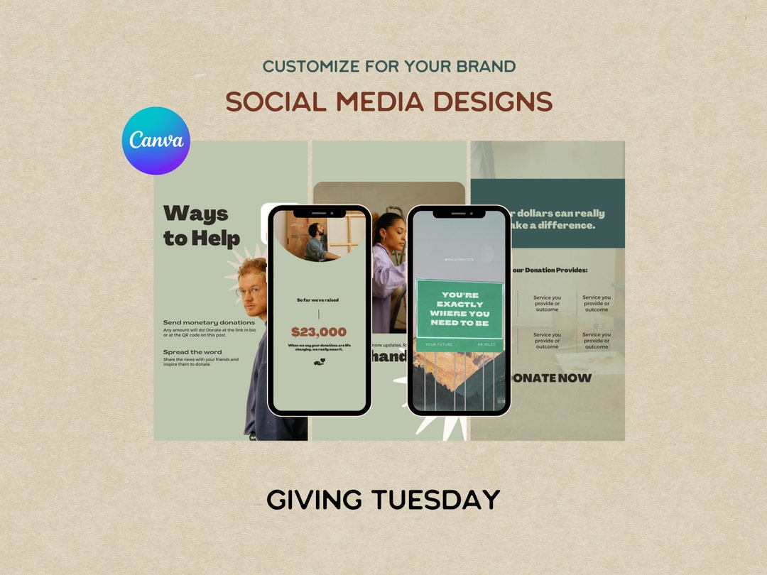 Canva Reel Templates for Giving Tuesday for Nonprofits Etsy