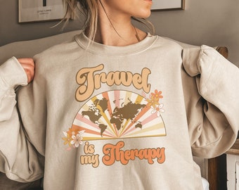 World map sweat shirt for a travel lovers gift Travel sweatshirt Travel gift for traveler Adventure lovers vacation sweater Wanderlust shirt