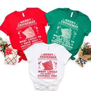 Most Likely to Christmas cruise shirt for family matching group t-shirts Custom cruise Christmas tee group matching shirt Christmas vacation