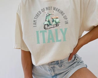 Italy Comfort Colors® shirt Italian vacation souvenir Italia Amalfi coast scooter shirt Andiamo Ciao Bella Florence Italy La Dolce Vita