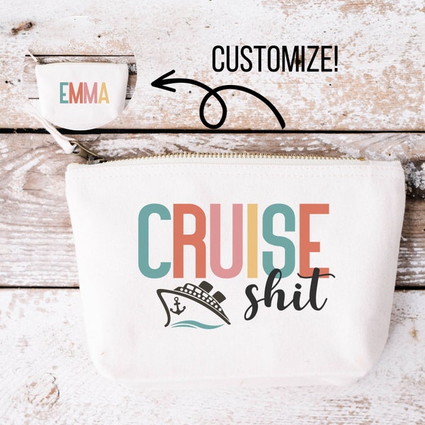 Cruise essentials pouch for travel packing and luggage Cruise packing travel gift for cruise birthday Bachelorette cruise trip toiletry bag