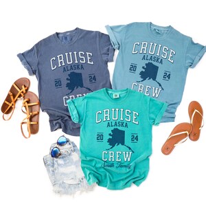 Custom Alaska cruise shirts Family matching cruise t-shirts Retro cruise crew tee group Matching group shirt for cruise trip vacation cruise