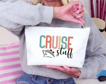 Cruise essentials pouch for travel packing and luggage Cruise packing travel gift for cruise birthday Bachelorette cruise trip toiletry bag