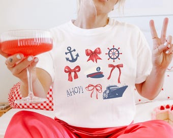 Camisetas de crucero personalizadas Camisetas de crucero a juego para la familia Camiseta retro para tripulación de crucero Camiseta grupal a juego para viaje de crucero, vacaciones, equipo de crucero