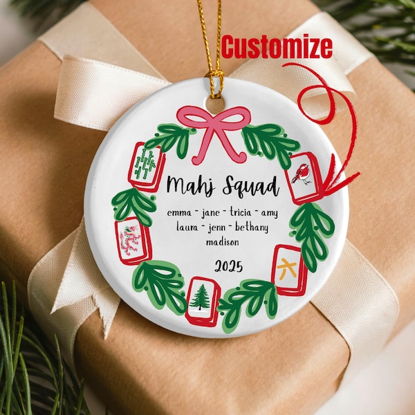 Custom Mahjong Ornament for Mahj Squad