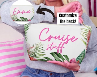 Cruise essentials pouch for travel packing and luggage Cruise packing travel gift for cruise birthday Bachelorette cruise trip toiletry bag
