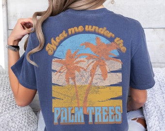Coconut Girl Sunset Oversized t-shirt Comfort Colors summer vacation beach shirt Salty Mermaidcore tee for surfer Summer vibes surf tee