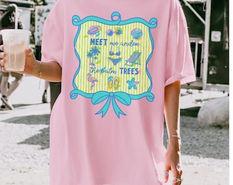 Coconut Girl Palm trees Oversized t-shirt Comfort Colors summer vacation beach shirt Salty Mermaidcore tee for surfer Summer vibes surf tee