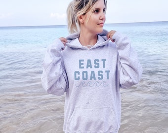 East Coast Coconut Girl summer sweatshirt Ocean Beach hoodie Summer Vacation oversized beachy hoodies Mermaidcore beach sweater for surfer