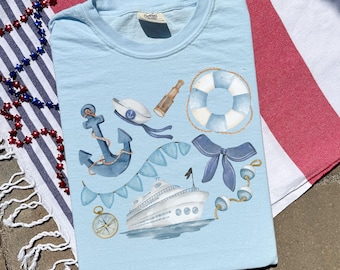 Camisetas de crucero personalizadas Camisetas de crucero a juego para la familia Camiseta retro para tripulación de crucero Camiseta grupal a juego para viaje de crucero, vacaciones, equipo de crucero