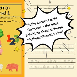 Mathematics exercise book - MATHE LEARNING BOOK - additions, subtractions for preschool and - for 4-7 years - learning math with fun - calculations