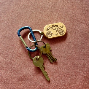 Personalized wooden keychain