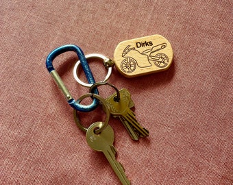 Gepersonaliseerde houten sleutelhanger