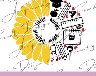 Helping little minds grow, PNG, Digital Downloads, Instant Download, png designs, sublimation design, teacher pngs, sunflowers