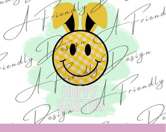 Easter Bunny Smiley PNG, Hoppy Easter, Smiley Face PNG, Digital Downloads, Instant Download, Smiley faces png, Easter sublimation