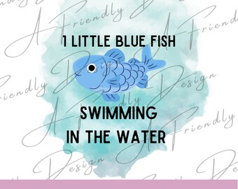 One Fish, PNG, Digital Downloads, Ms. Rachel, PNG for shirts, Sublimation, Instant Download, Toddler PNG Designs, Ms Rachel png