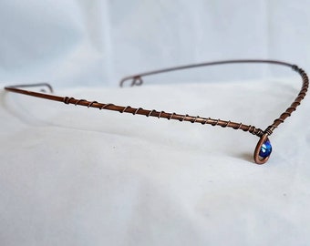 Pure copper circlet, larp headpiece, handmade elven tiara