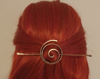 Handmade Copper hair slide, minimalist metal hair pin, sustainable clip