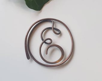 Custom copper, book mark, monogram, initial, money clip, personalised gift, notebook, office accessories