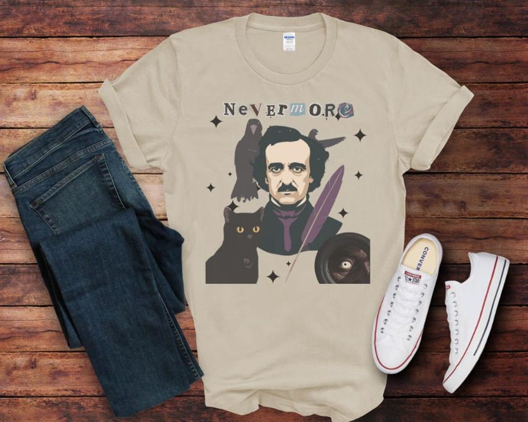 Nevermore Edgar Allan Poe Inspired Tee Unisex Softstyle T-shirt, Raven ...