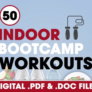 Indoor Bootcamp Workouts | Fortgeschrittene HIIT Workouts, Fitness-Klasse | Digitaler Download, bedruckbar, Print at Home, Adobe PDF, Word-Dokument