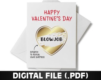 Scratch Off Blowjob Greeting Card | DIGITAL Greeting Card, Printable | Couples, Anniversary, Valentine's Day, Gifts for Her, Gift for Him