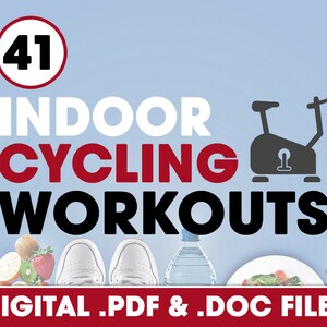 Indoor Cycling Workouts | 60-Minute Interval Workouts | Digital Download, Printable, Print at Home, Adobe PDF, Microsoft Word Document